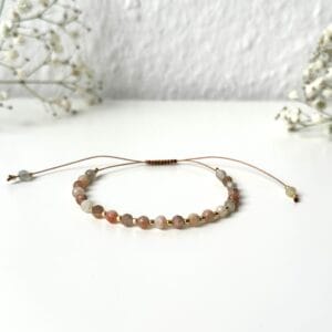 Bransoletka na sznurku - kamień słoneczny