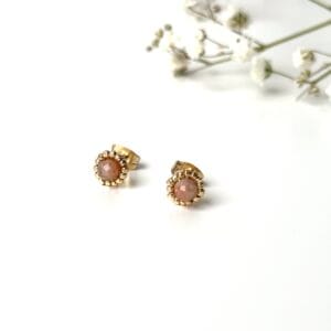 Kolczyki sztyfty kamień słoneczny