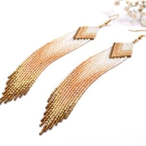 Peach fuzz - lekkie kolczyki w stylu boho