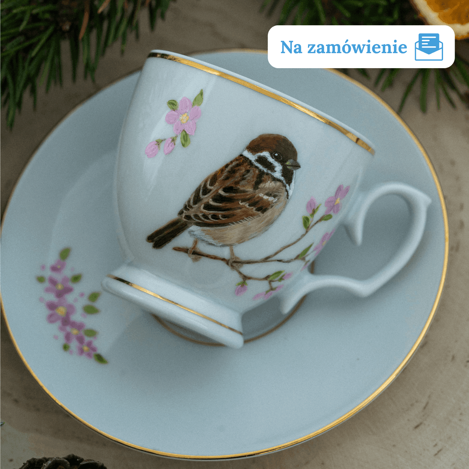 Filiżanka mazurek kwiatki Filiżanka mazurek kwiatki