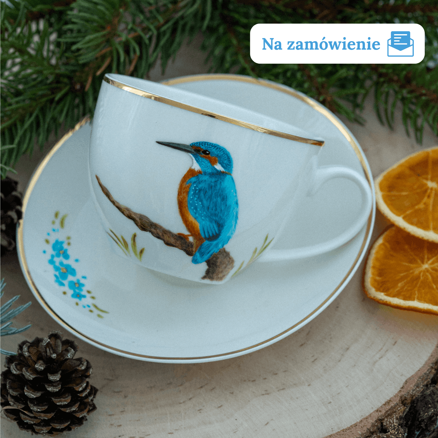 Filiżanka zimorodek Filiżanka zimorodek