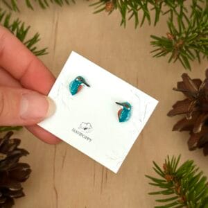 Kolczyki zimorodki mini